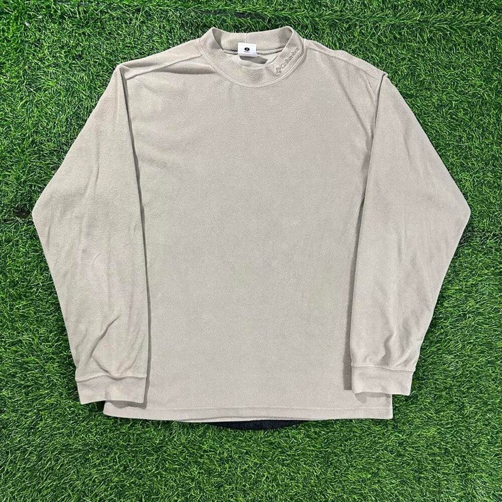 Tan Columbia brand Lightweight Fleece Pullover Sweater - L; 21x27 (Width/Length)